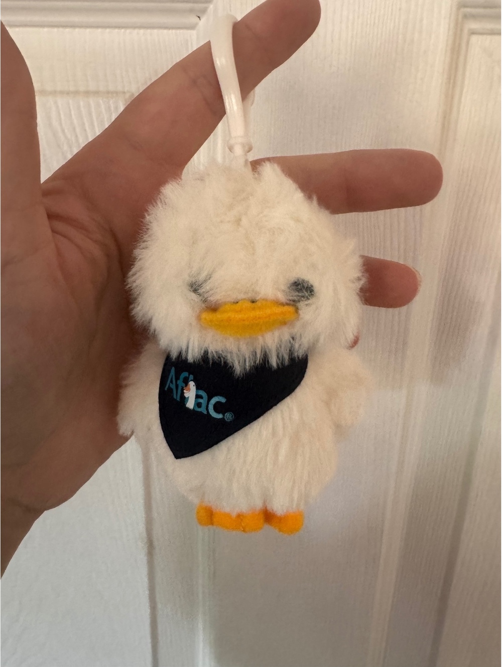 Aflac Plush Duck Keychain with Clip